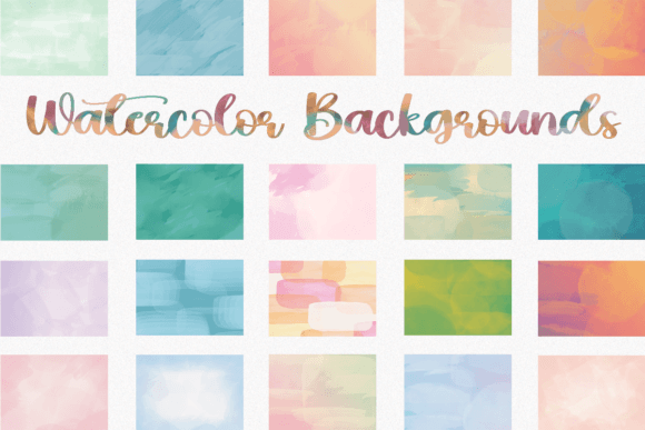 Watercolor Backgrounds Set