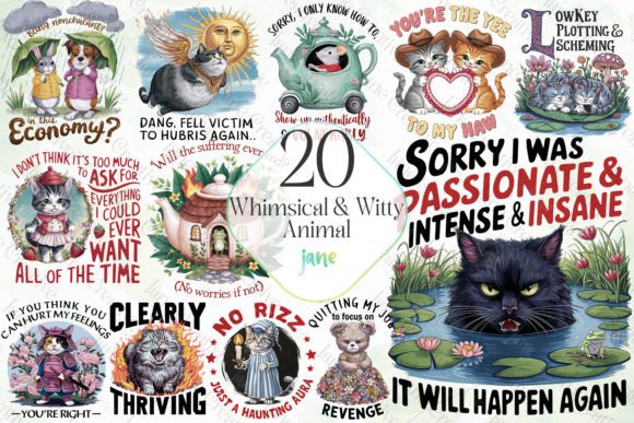 Whimsical and Witty Animal Sublimation
