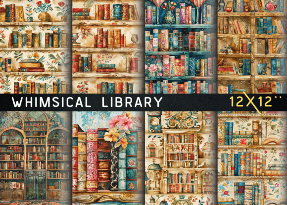 Whimsical Library Junk Journal Page