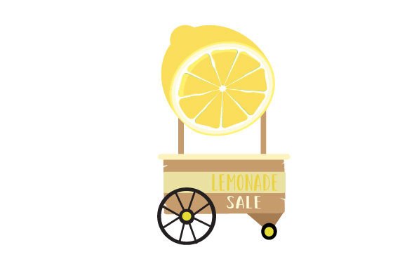 Wooden Lemonade Stand, with Sign