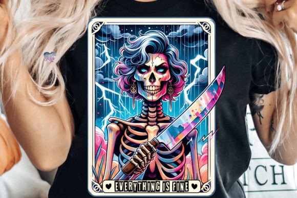 Mom Tarot Card PNG Everything is Fine